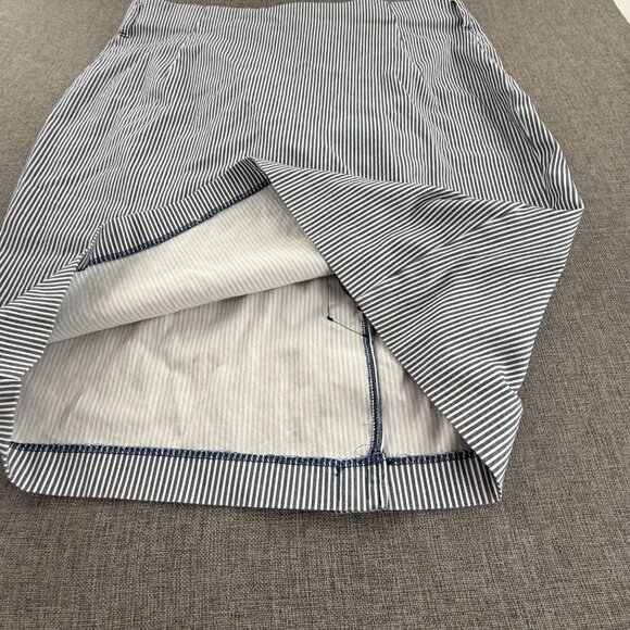 Lane Bryant Straight Pencil Skirt Striped Size 20 Cotton Blend Navy & Off White - Picture 8 of 12